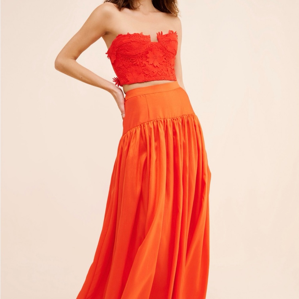 Hutch Vibrant Orange Maxi Skirt